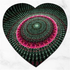 Fractal Circle Fantasy Texture Jigsaw Puzzle (heart) by Pakrebo