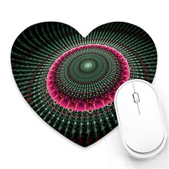 Fractal Circle Fantasy Texture Heart Mousepads