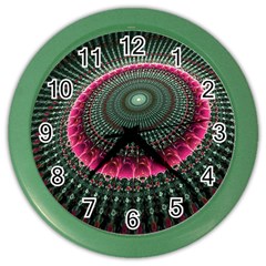 Fractal Circle Fantasy Texture Color Wall Clock by Pakrebo