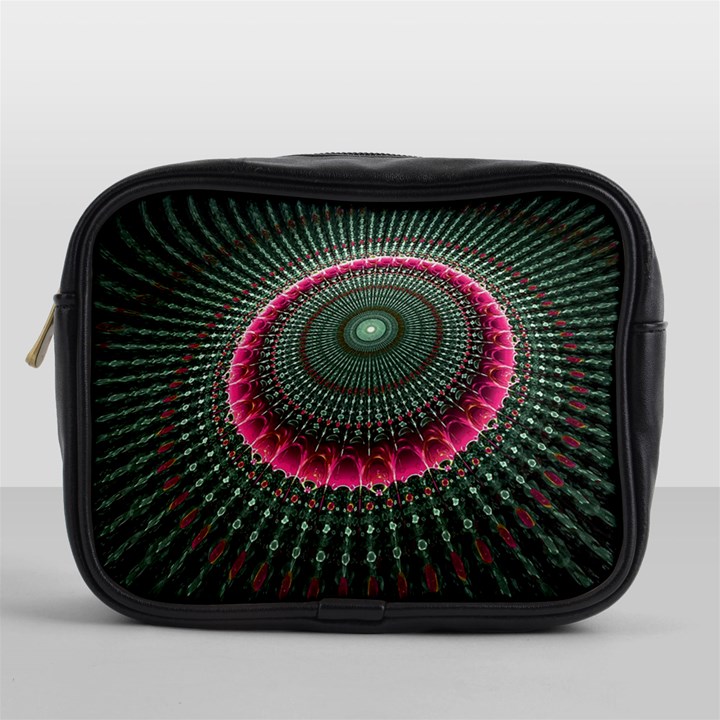 Fractal Circle Fantasy Texture Mini Toiletries Bag (One Side)