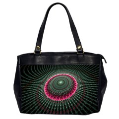 Fractal Circle Fantasy Texture Oversize Office Handbag (2 Sides) by Pakrebo