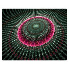 Fractal Circle Fantasy Texture Double Sided Flano Blanket (medium)  by Pakrebo