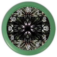 Fractal Design Pattern Texture Color Wall Clock by Pakrebo