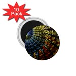 Fractal Spiral Colorful Geometry 1.75  Magnets (10 pack)  Front