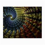 Fractal Spiral Colorful Geometry Small Glasses Cloth Front