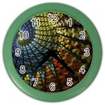 Fractal Spiral Colorful Geometry Color Wall Clock Front