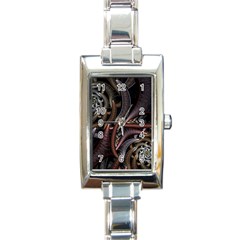 Geometry Math Fractal Art Rectangle Italian Charm Watch by Pakrebo