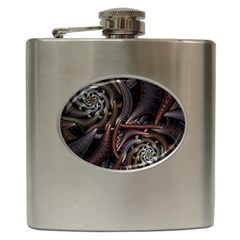 Geometry Math Fractal Art Hip Flask (6 Oz) by Pakrebo