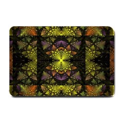 Fractal Multi Color Geometry Small Doormat 