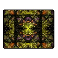 Fractal Multi Color Geometry Double Sided Fleece Blanket (small)  by Pakrebo