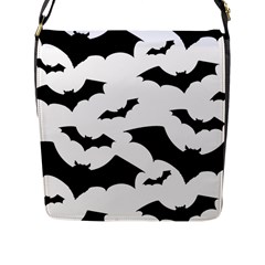 Deathrock Bats Flap Closure Messenger Bag (l) by ArtistRoseanneJones