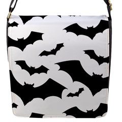 Deathrock Bats Flap Closure Messenger Bag (s) by ArtistRoseanneJones