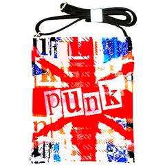 Punk Union Jack Shoulder Sling Bag by ArtistRoseanneJones