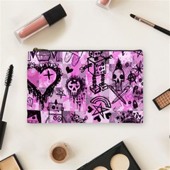 Pink Scene Kid Sketches Cosmetic Bag (medium) by ArtistRoseanneJones