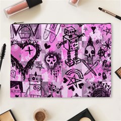 Pink Scene Kid Sketches Cosmetic Bag (xl) by ArtistRoseanneJones