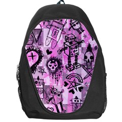 Pink Scene Kid Sketches Backpack Bag by ArtistRoseanneJones