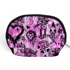 Pink Scene Kid Sketches Accessory Pouch (medium) by ArtistRoseanneJones