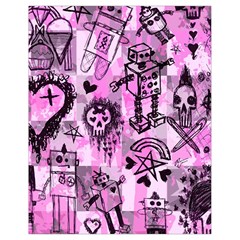 Pink Scene Kid Sketches Drawstring Bag (small) by ArtistRoseanneJones