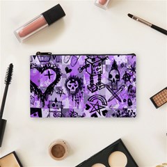 Purple Scene Kid Sketches Cosmetic Bag (small) by ArtistRoseanneJones