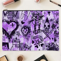 Purple Scene Kid Sketches Cosmetic Bag (xxxl) by ArtistRoseanneJones