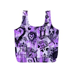 Purple Scene Kid Sketches Full Print Recycle Bag (s) by ArtistRoseanneJones