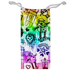 Rainbow Scene Kid Sketches Jewelry Bag by ArtistRoseanneJones