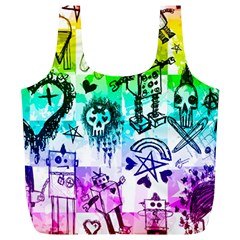 Rainbow Scene Kid Sketches Full Print Recycle Bag (xl) by ArtistRoseanneJones