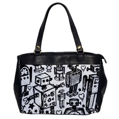 Robot Crowd Oversize Office Handbag by ArtistRoseanneJones