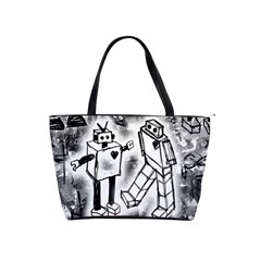 Robot Love Classic Shoulder Handbag by ArtistRoseanneJones