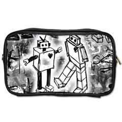 Robot Love Toiletries Bag (two Sides) by ArtistRoseanneJones