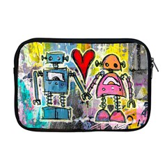 Graffiti Pop Robot Love Apple Macbook Pro 17  Zipper Case by ArtistRoseanneJones