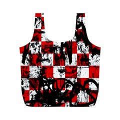 Emo Checker Graffiti Full Print Recycle Bag (m) by ArtistRoseanneJones