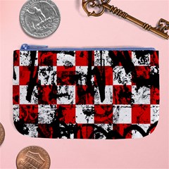 Emo Checker Graffiti Large Coin Purse by ArtistRoseanneJones