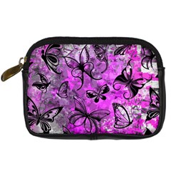 Butterfly Graffiti Digital Camera Leather Case by ArtistRoseanneJones