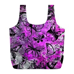 Butterfly Graffiti Full Print Recycle Bag (l) by ArtistRoseanneJones