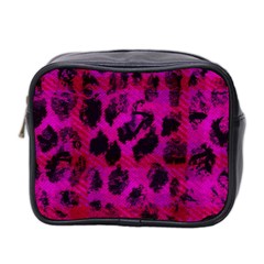 Pink Leopard Mini Toiletries Bag (two Sides) by ArtistRoseanneJones