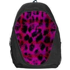 Pink Leopard Backpack Bag by ArtistRoseanneJones