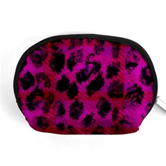 Pink Leopard Accessory Pouch (medium) by ArtistRoseanneJones