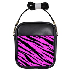 Pink Tiger Girls Sling Bag by ArtistRoseanneJones