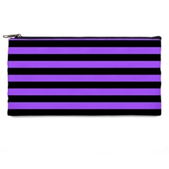 Purple Stripes Pencil Cases by ArtistRoseanneJones