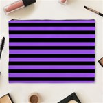 Purple Stripes Cosmetic Bag (XL) Front