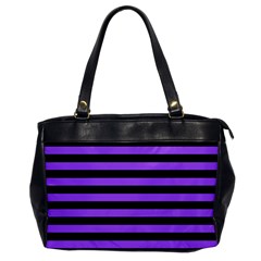 Purple Stripes Oversize Office Handbag by ArtistRoseanneJones