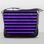 Purple Stripes Messenger Bag Front