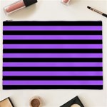 Purple Stripes Cosmetic Bag (XXL) Front