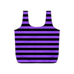 Purple Stripes Full Print Recycle Bag (s) by ArtistRoseanneJones