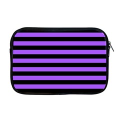 Purple Stripes Apple Macbook Pro 17  Zipper Case by ArtistRoseanneJones