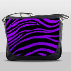 Purple Zebra Messenger Bag by ArtistRoseanneJones