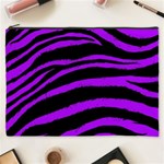 Purple Zebra Cosmetic Bag (XXXL) Front