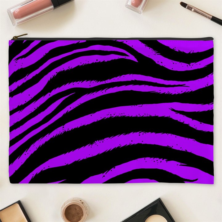 Purple Zebra Cosmetic Bag (XXXL)