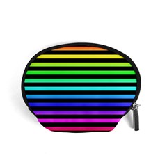 Stripes Rainbow Accessory Pouch (small) by ArtistRoseanneJones